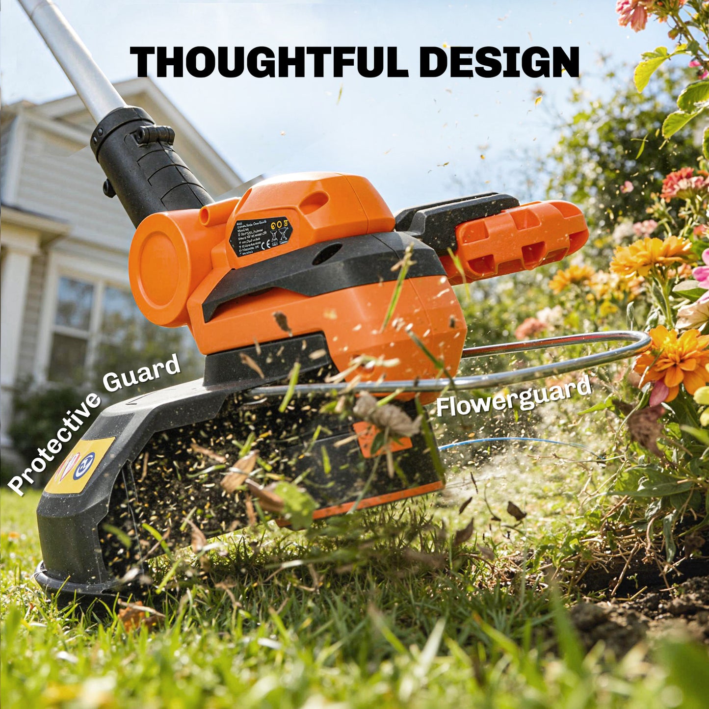 Cordless Strimmer with 2 x 4.0Ah Lithium Batteries & Charger