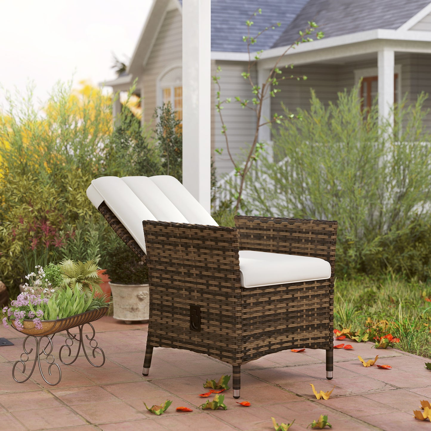 105°-150° Reclining Rattan Chair