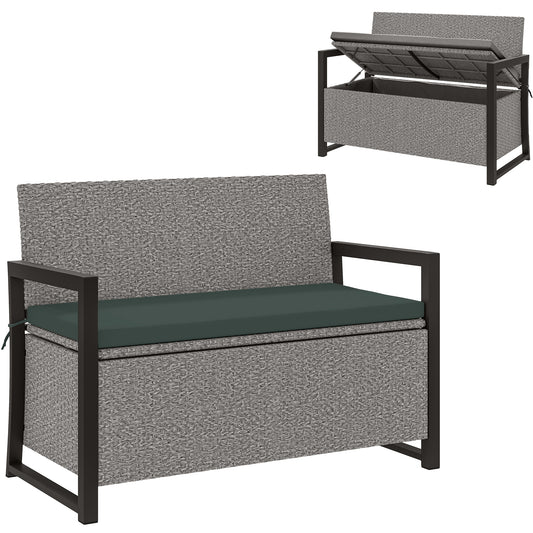 151.5L Storage Garden Bench, with Cushion