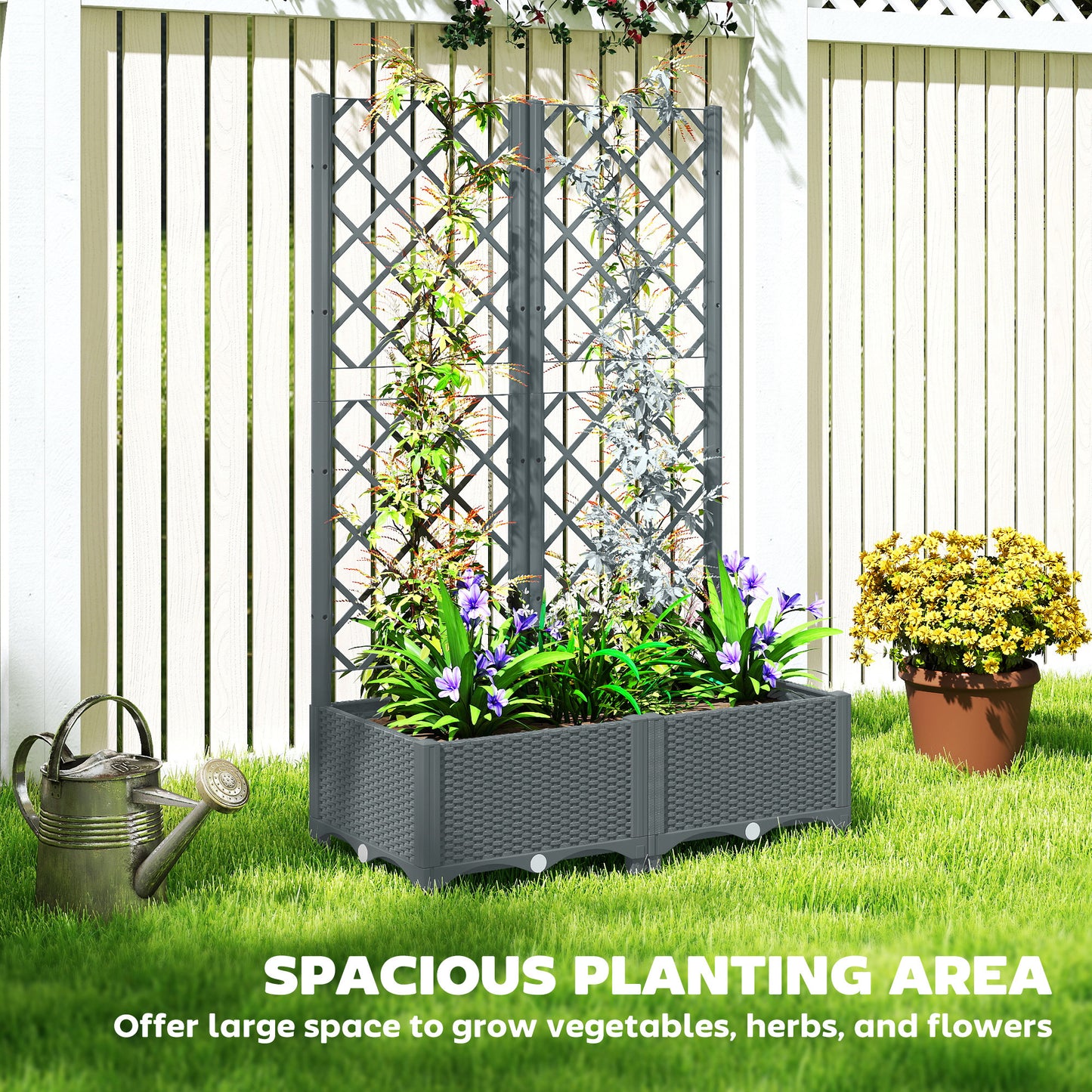 Raised Garden Bed with Trellis (4)