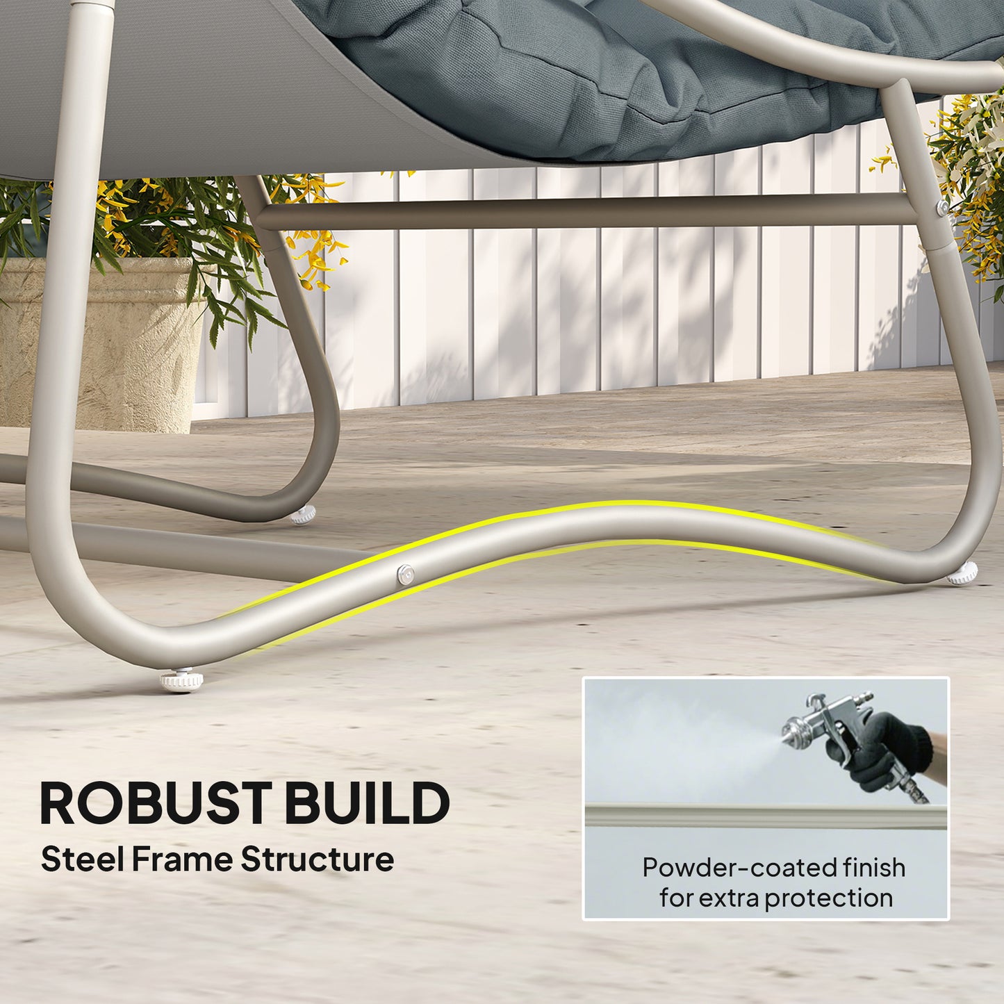Bistro Set for Garden, 3 Piece Outdoor Table and Chair