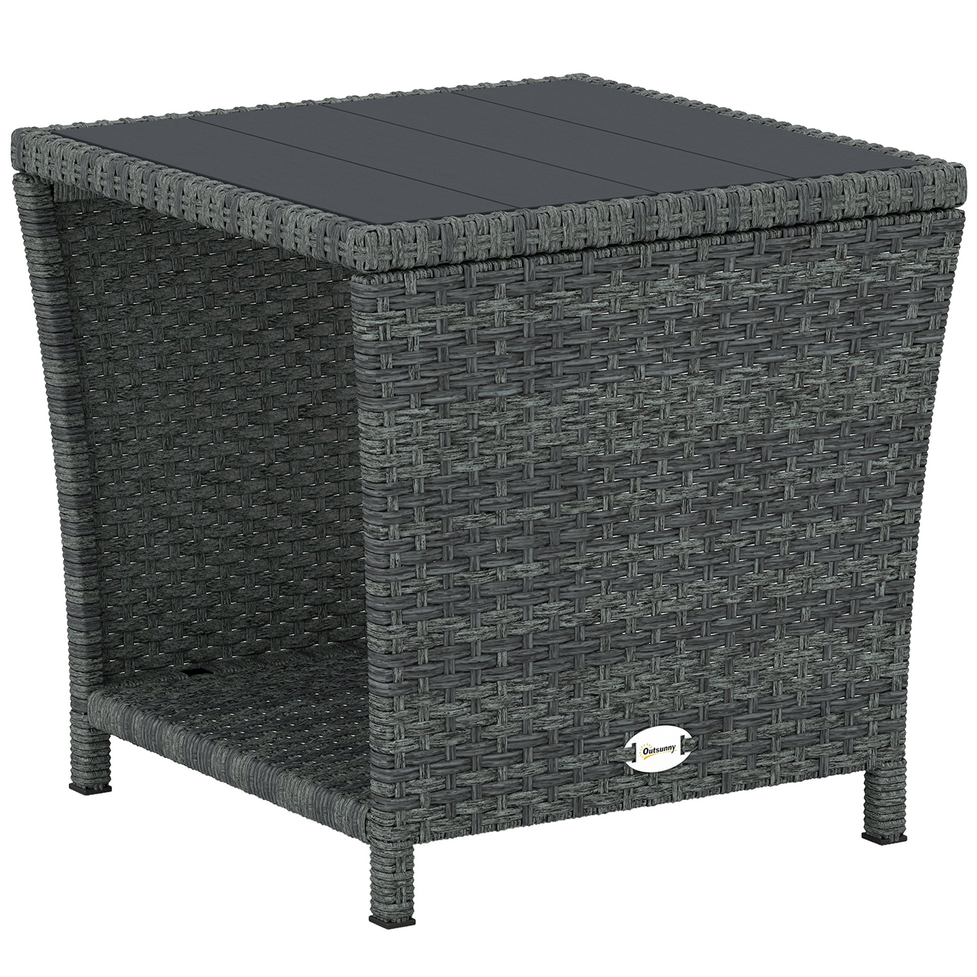 Side Table 2-Tier Outdoor Coffee Table (1)