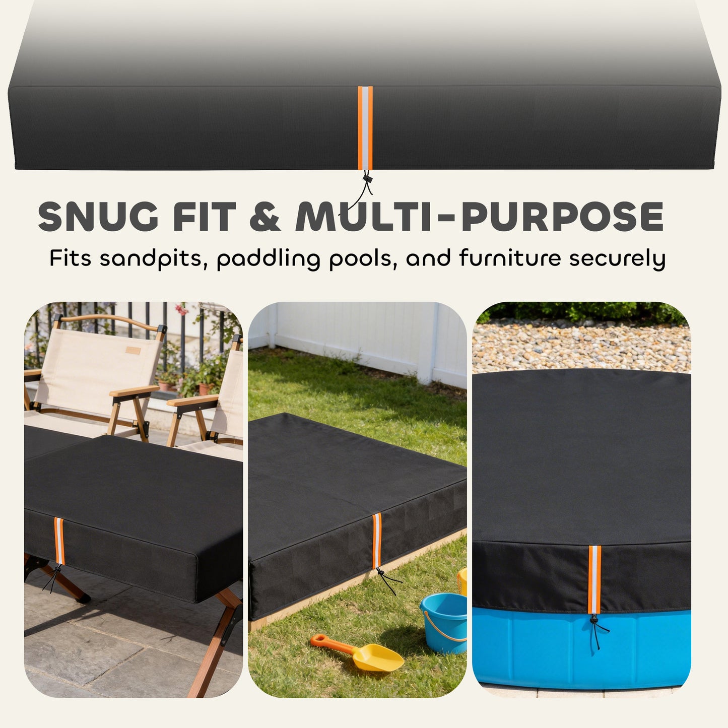 Sandbox Cover, Square Sandpit Cover Waterproof Dustproof UV (1)
