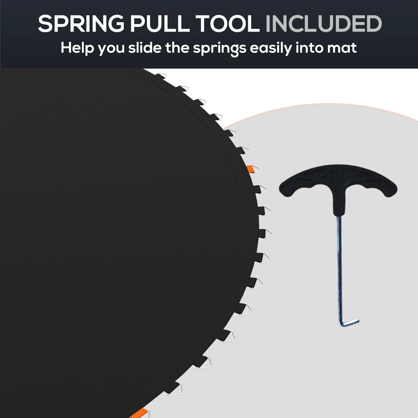 Replacement Trampoline Mat with Spring Pull Tool, 72 V-Hooks