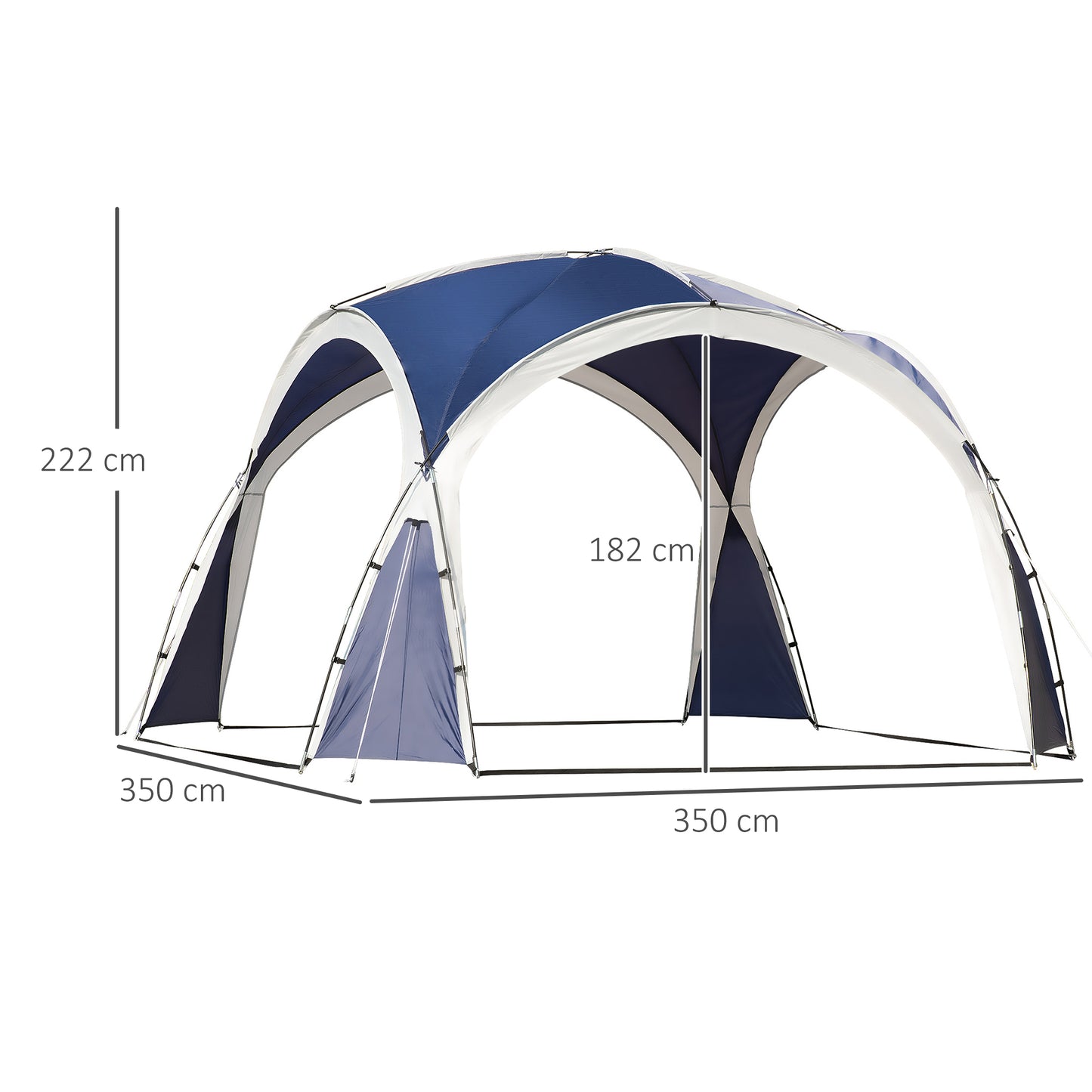 3.5 x 3.5M Camping Gazebo, Outdoor Event Shelter Dome Tent Garden