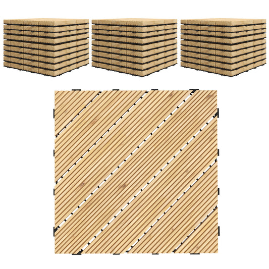 27 Pcs Wooden Interlocking Decking Tiles (2)