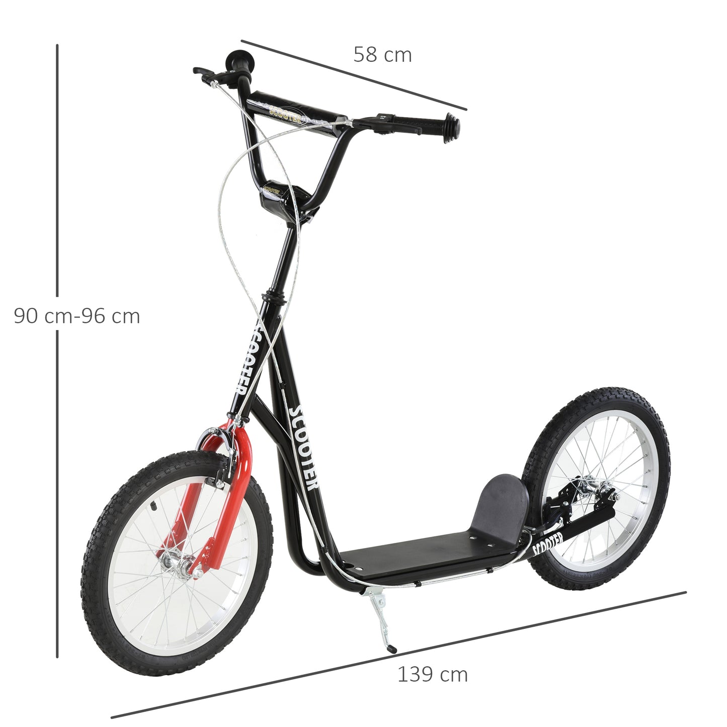 Kick Scooters for Kids with Adjustable Height, Anti-Slip Deck