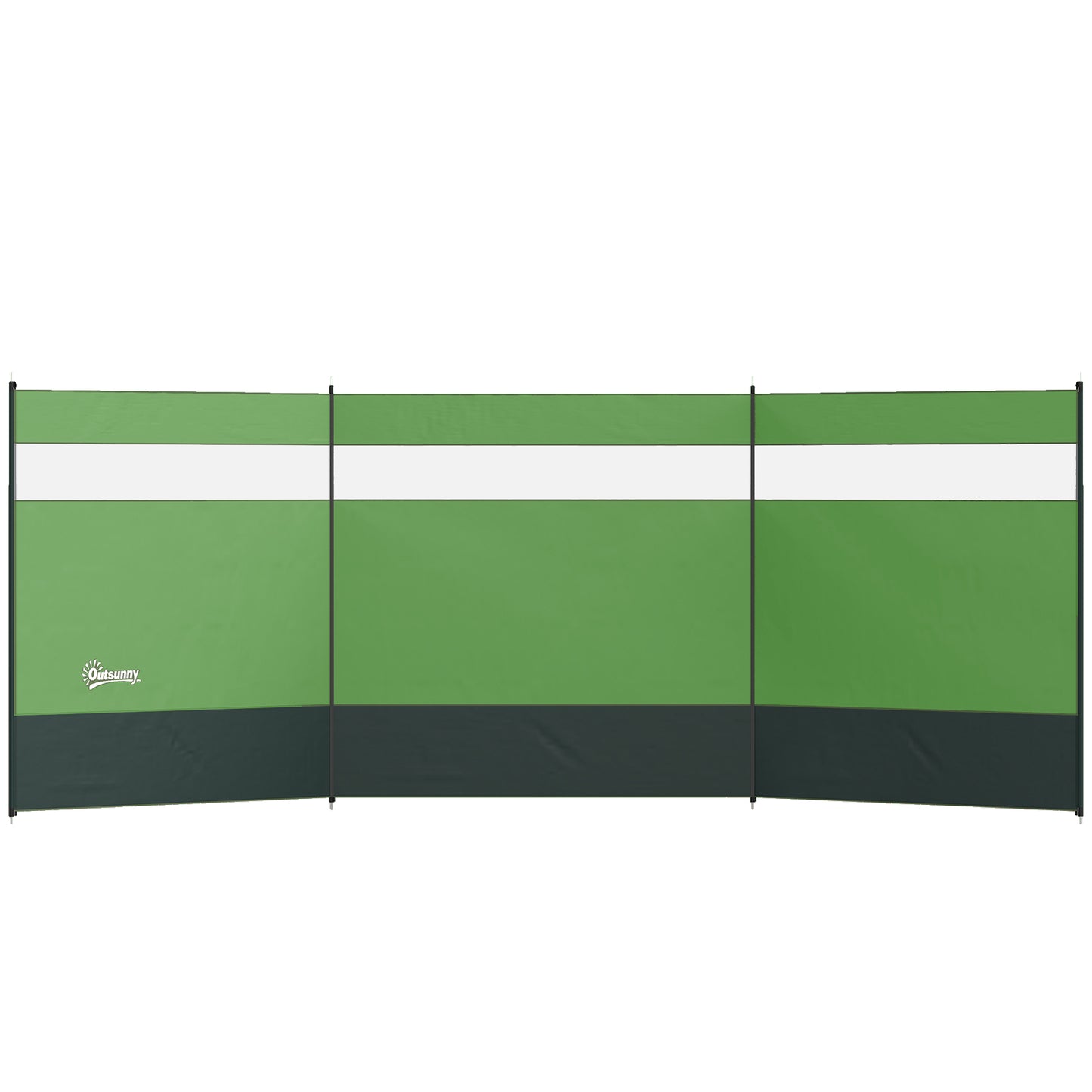 Camping Windbreaker with Clear Windows, Carry Bag and Steel Poles