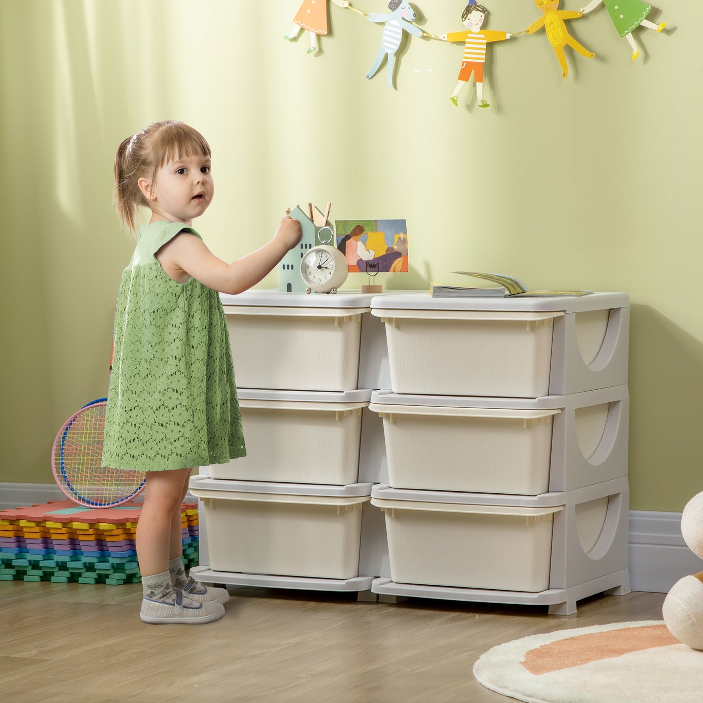Kids Storage Unit, with Six Drawers