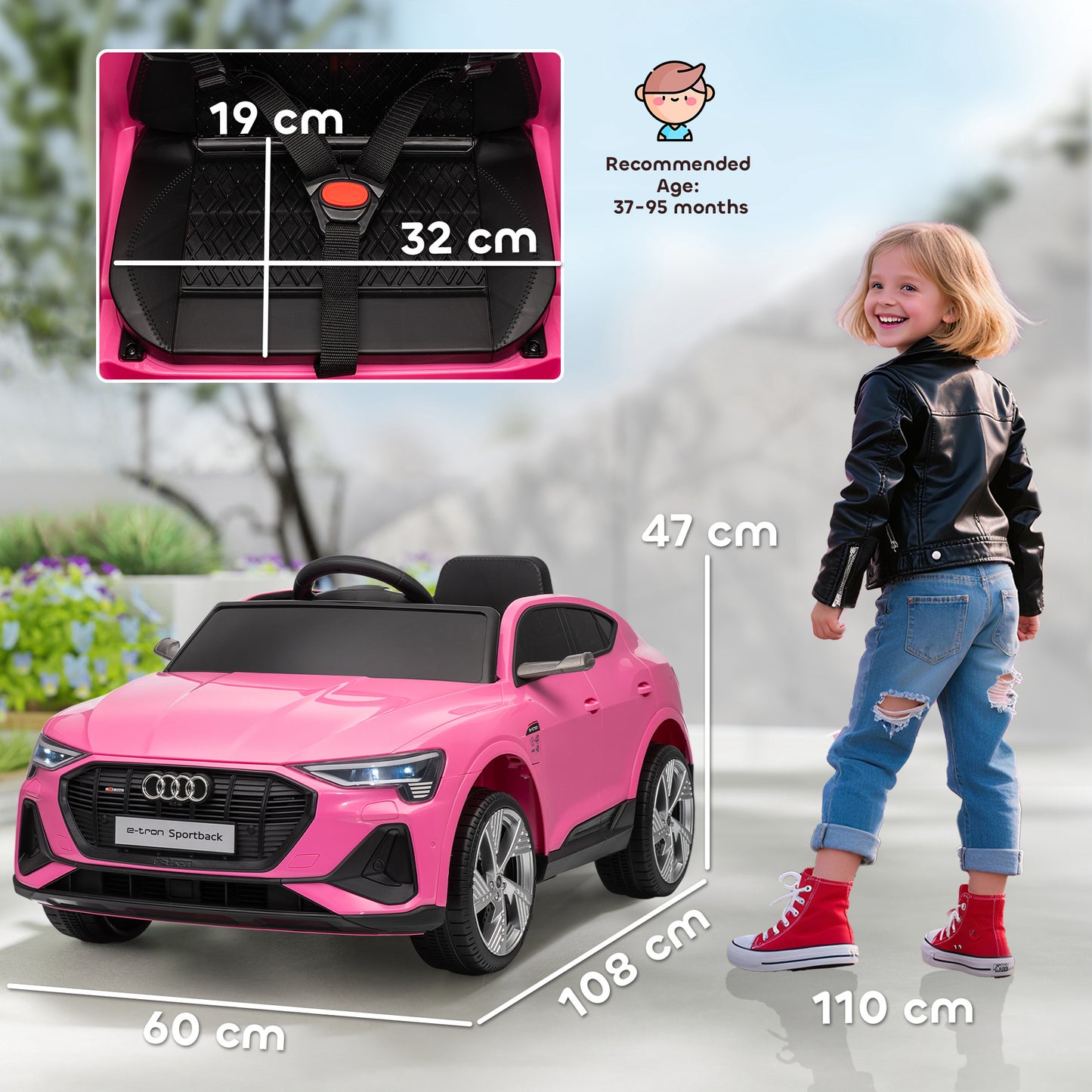 12V Kids Electric Ride on, Electric Car for Kids