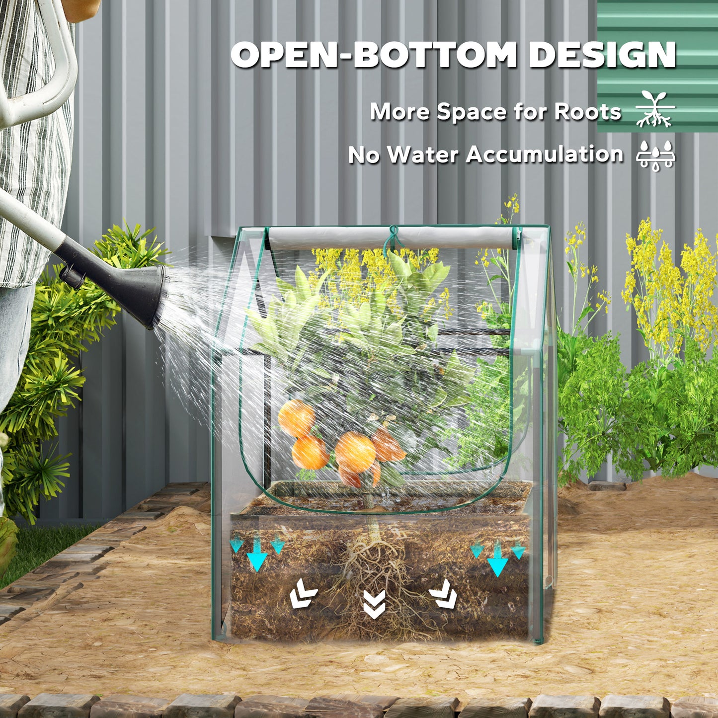 61 x 61cm Garden Planter Bed, with Cover