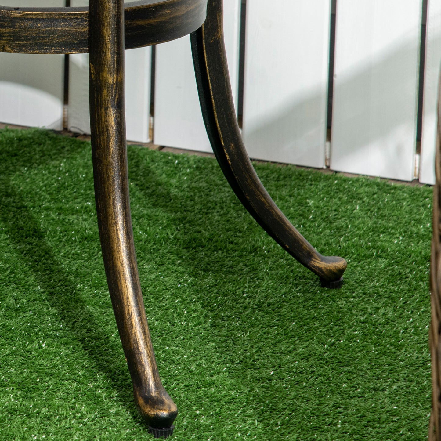 Outdoor Garden Table, Cast Aluminium Patio End Table
