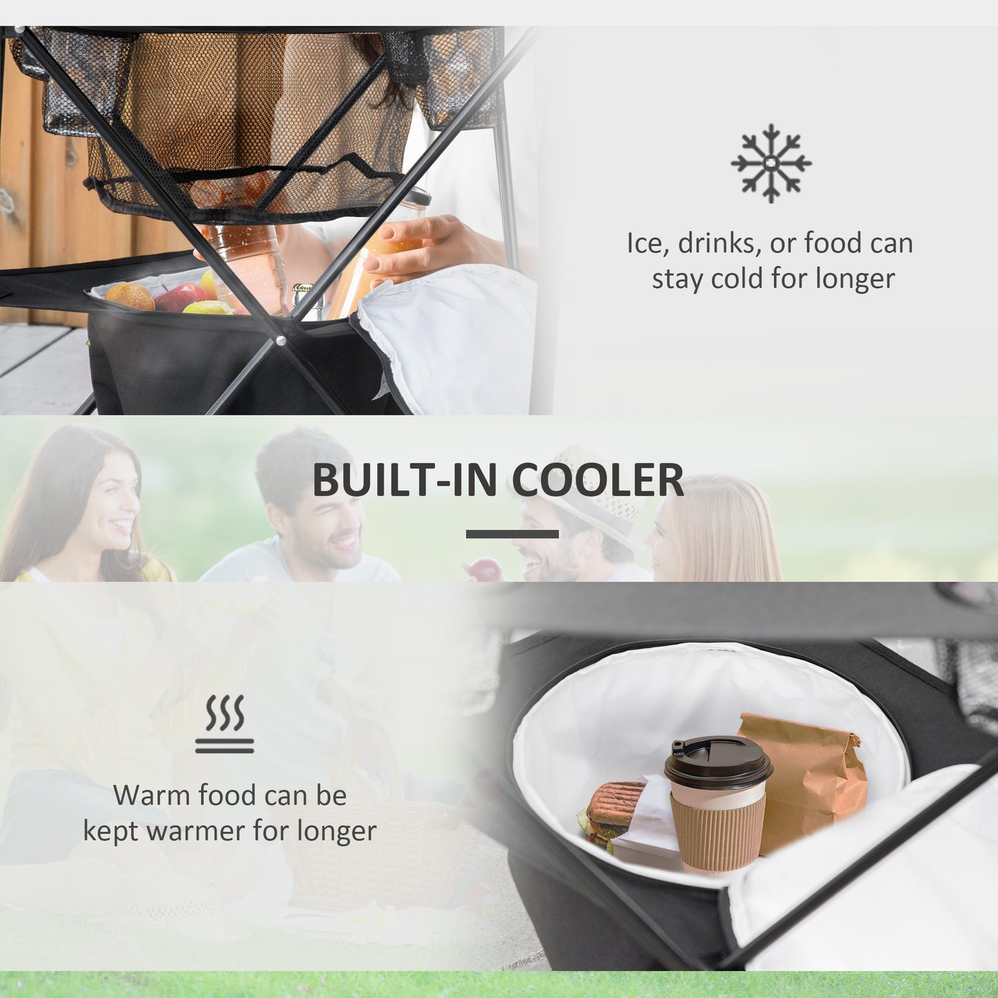 Camping Tent with Inflatable Mattress and Camping Table&Chair