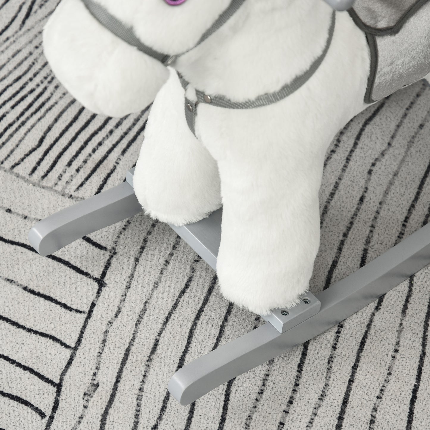 Kids Plush Ride-On Rocking Horse Toy Rocker