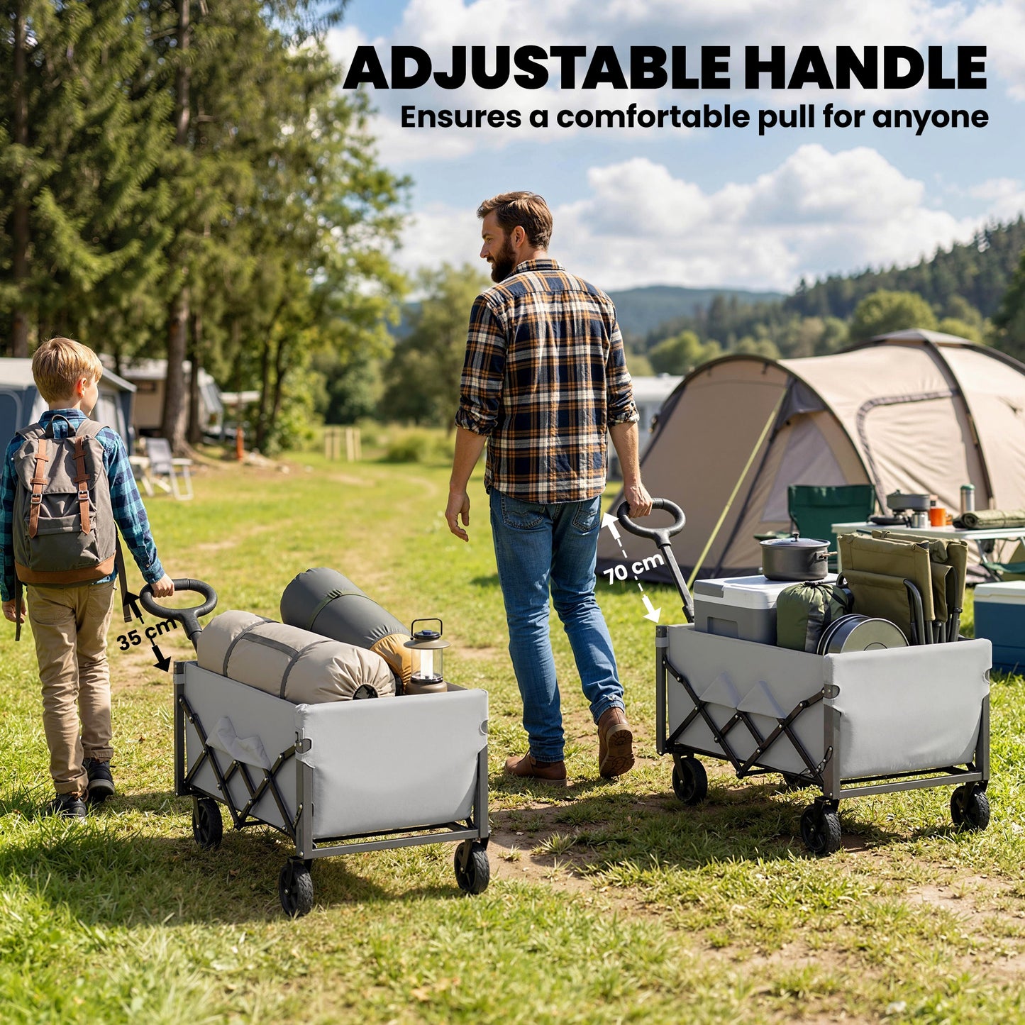 60L Foldable Festival Trolley on Wheels