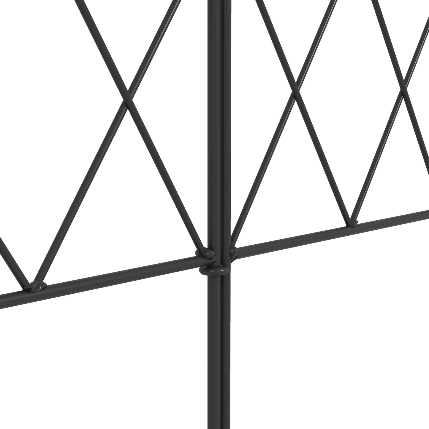 3m Decorative Metal Garden Fence - Diamond and Swirl Pattern (1)