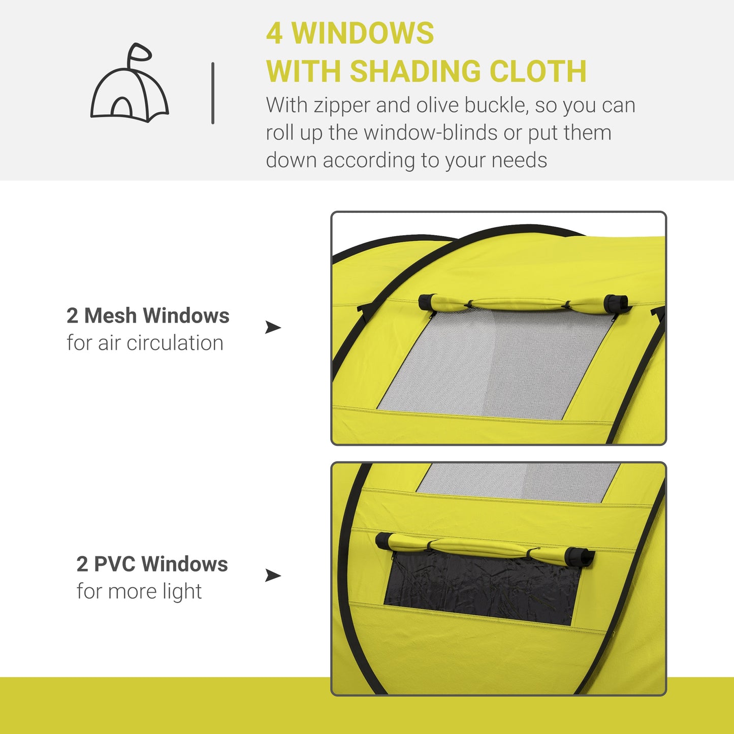 4 Person Pop-up Camping Tent Family Tent with Ground Sheet