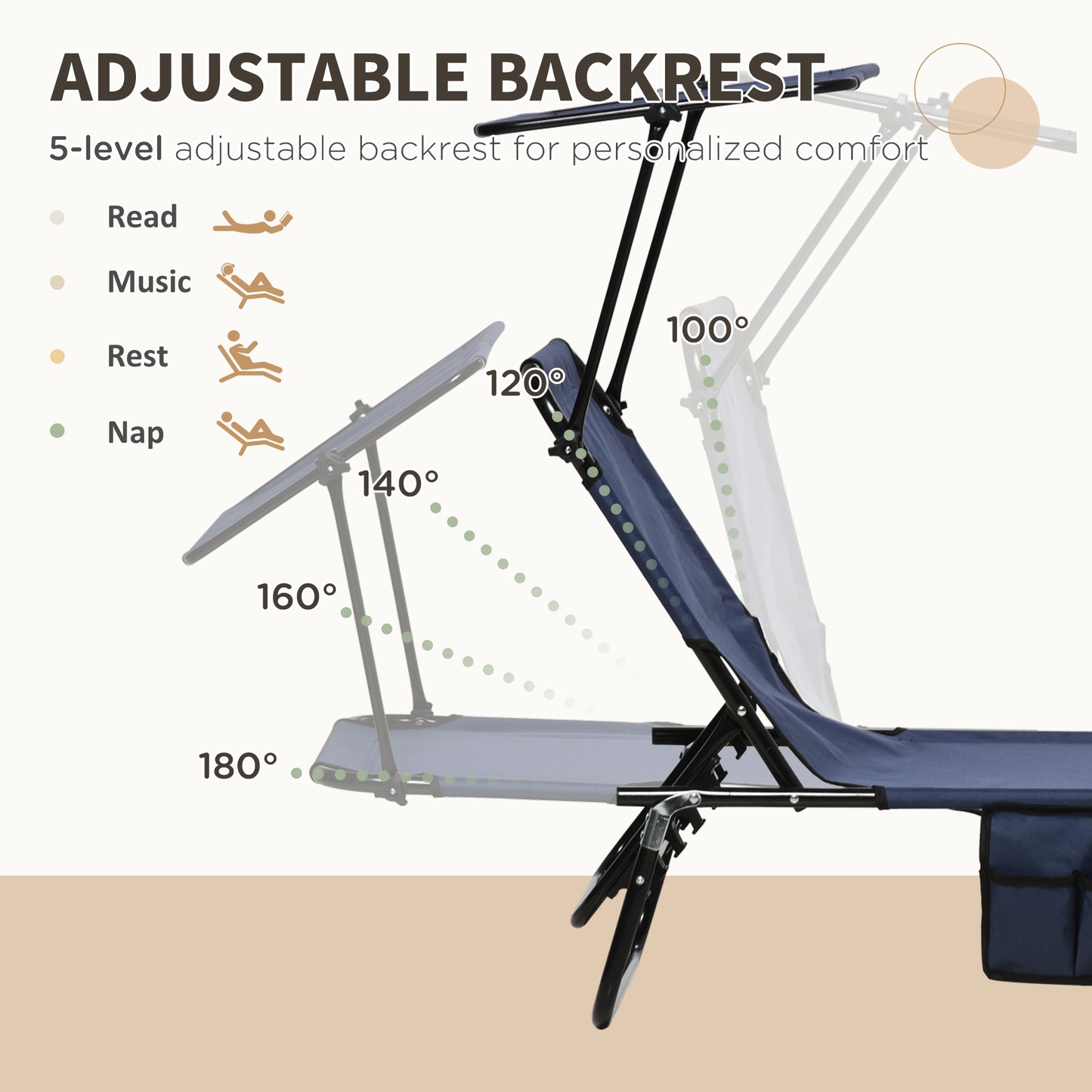 Set of Two Folding Sun Loungers
