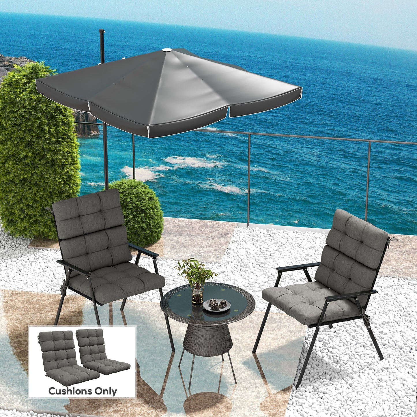 2-Piece Seat Cushion Replacement with Backrest (1)