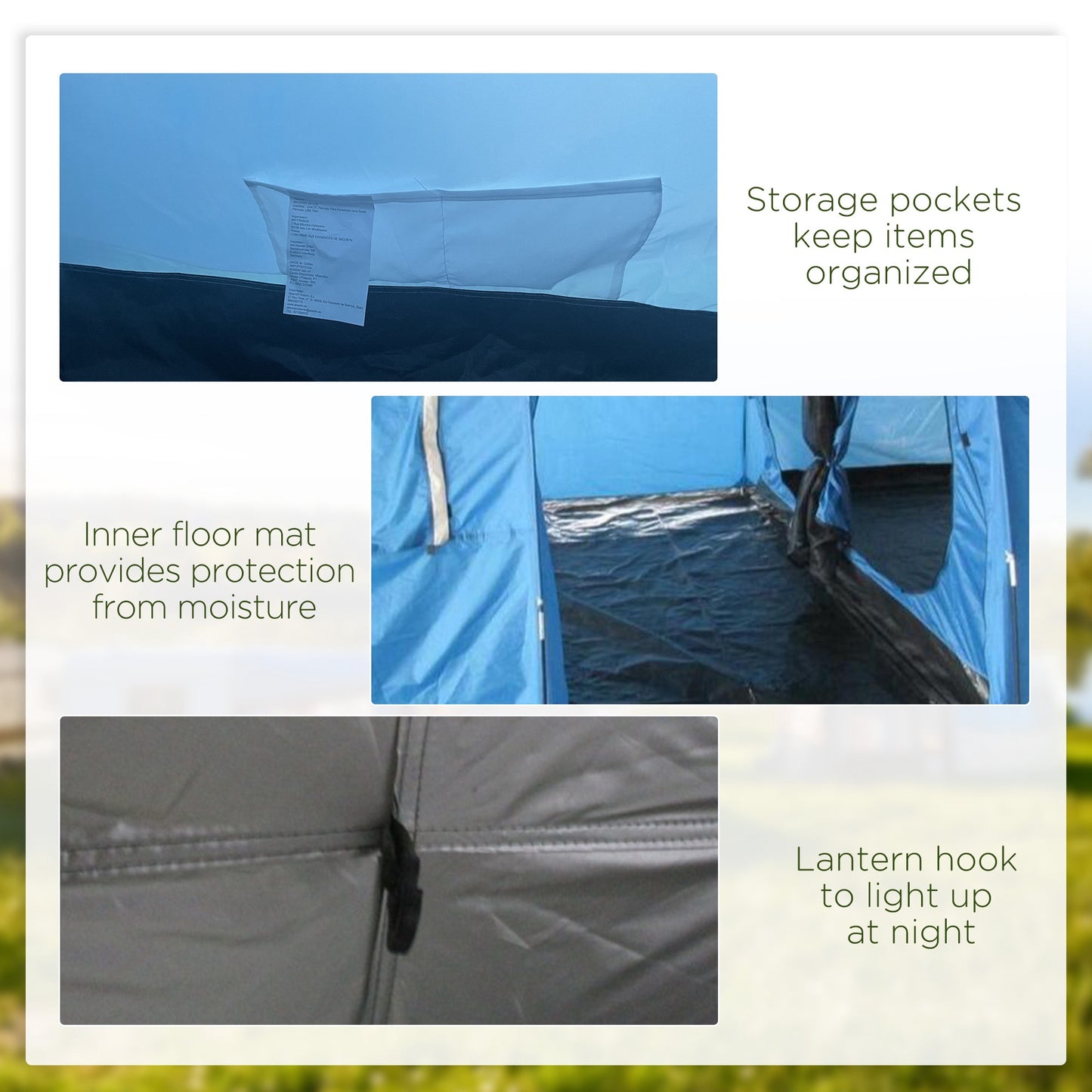 5-6 Man Camping Tent with 2 Room, Floor and Carry Bag