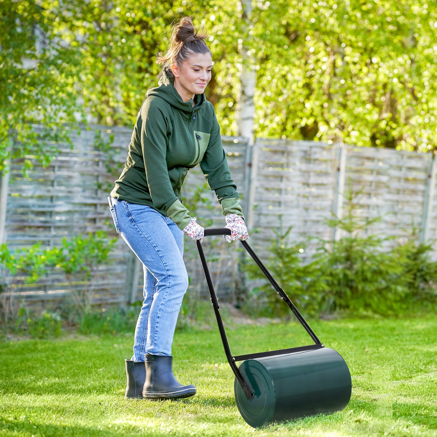 30 L Heavy Duty Water Or Sand Filled Φ30cm Garden Steel Lawn Roller