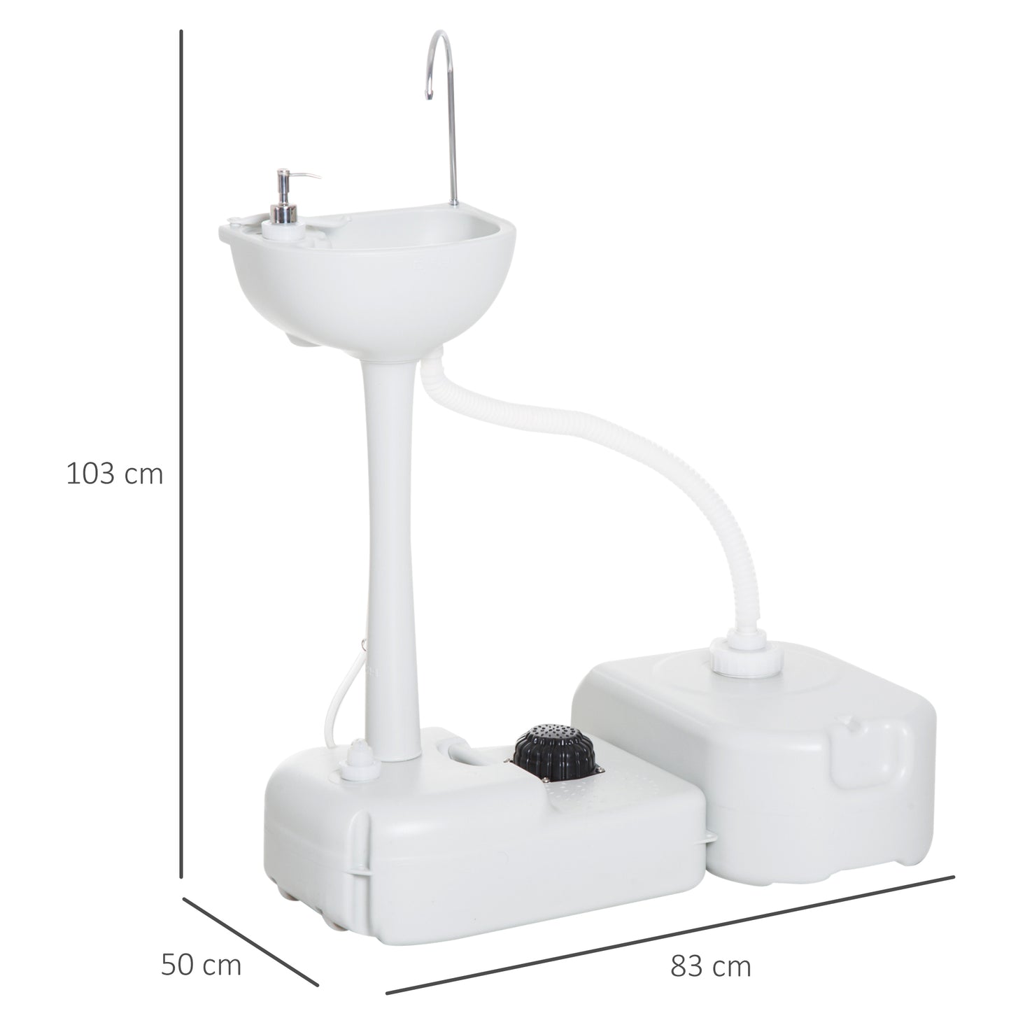 Portable Camping Sink with Running Water and Wastewater Tank