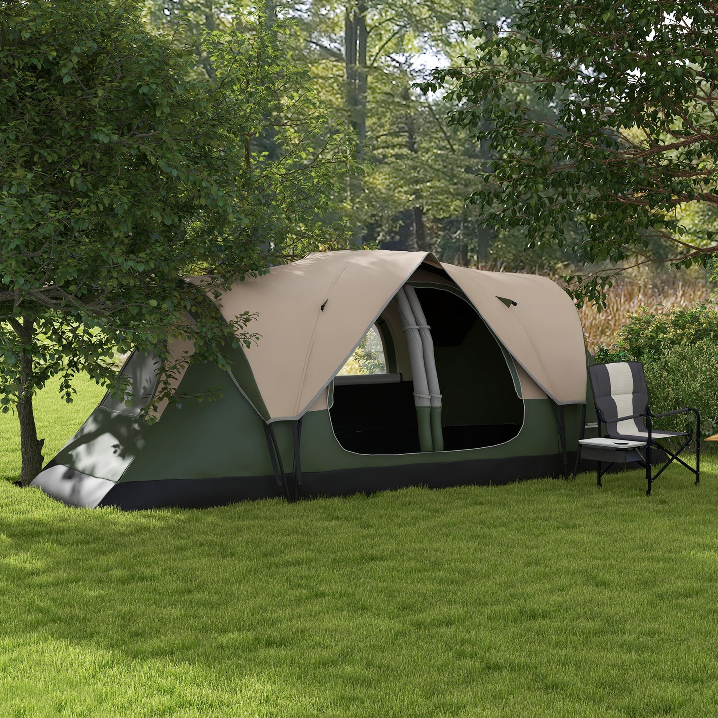 Camping Tent for 6-8 Man with 2000mm Waterproof Rainfly