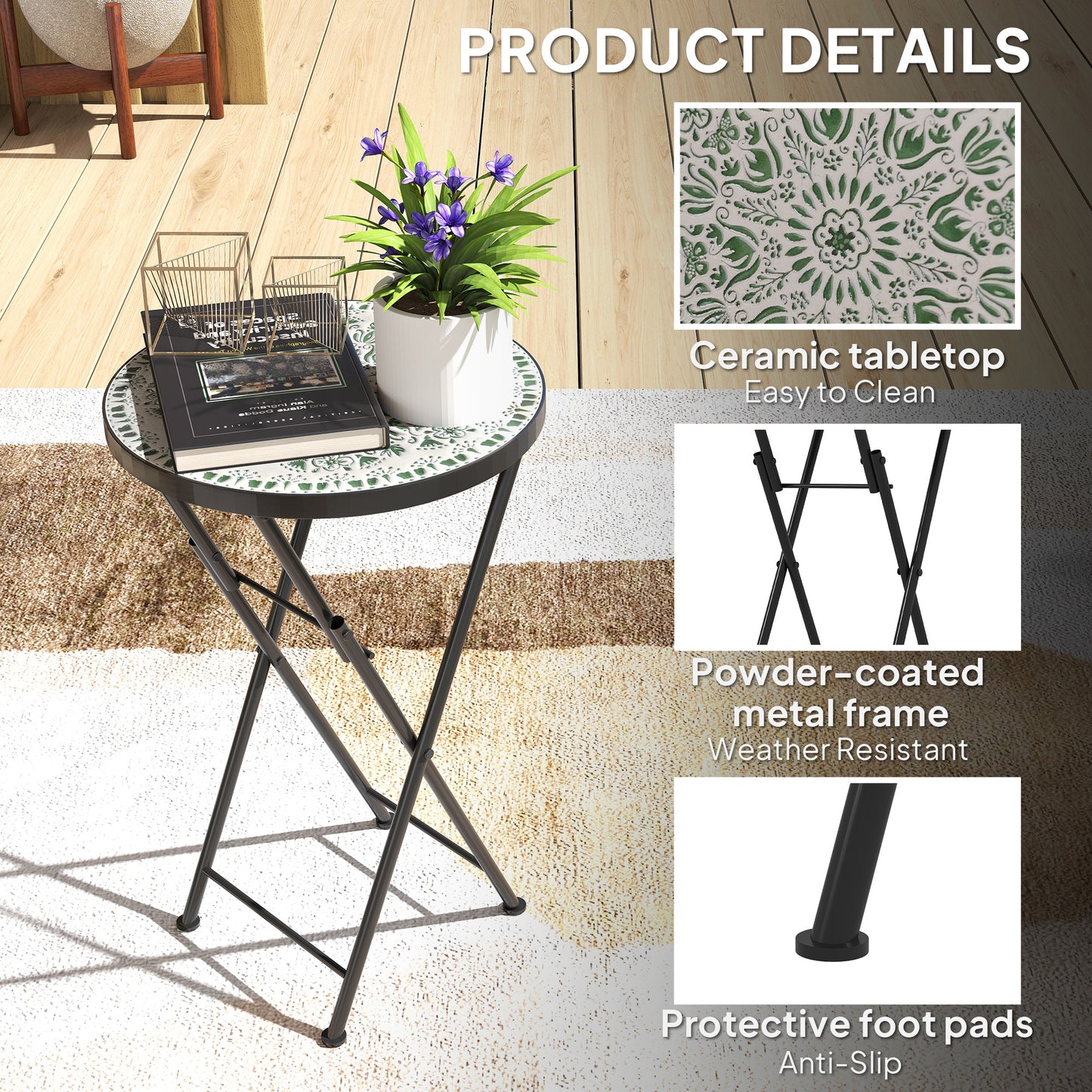 Mosaic Outdoor Garden Table (3)