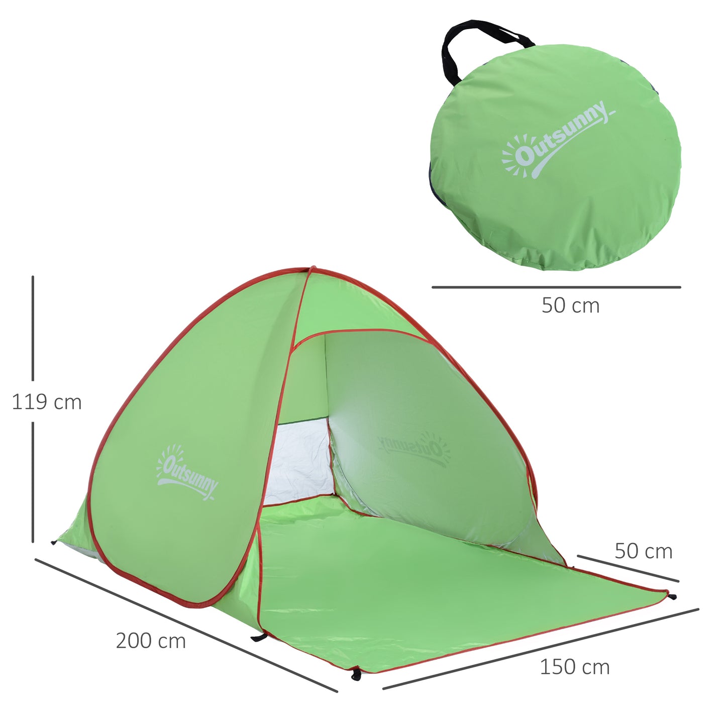Pop Up Tent Beach Fishing Camping UV Protection Patio Sun Shade