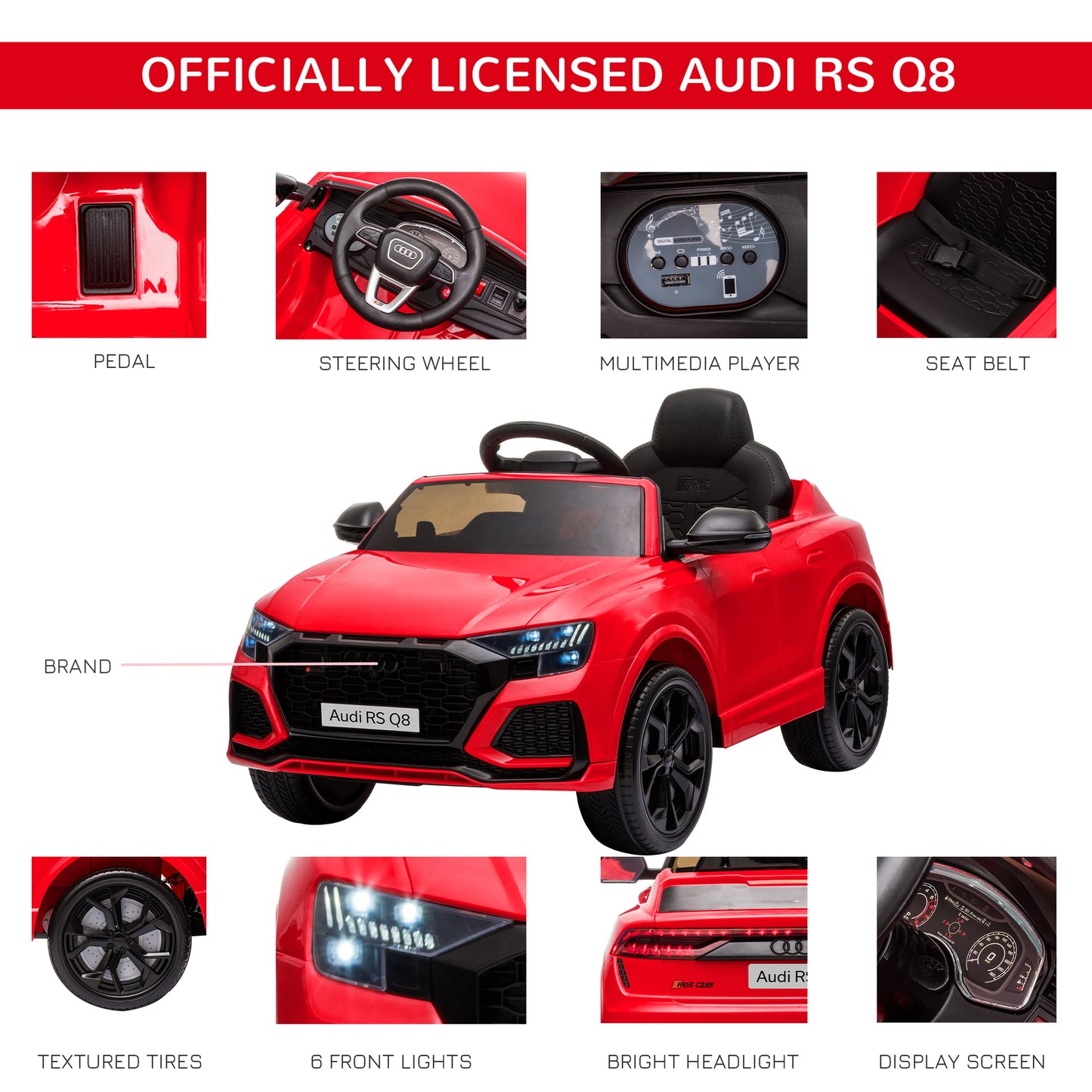 Audi RS Q8 Licensed Electric Car for Kids