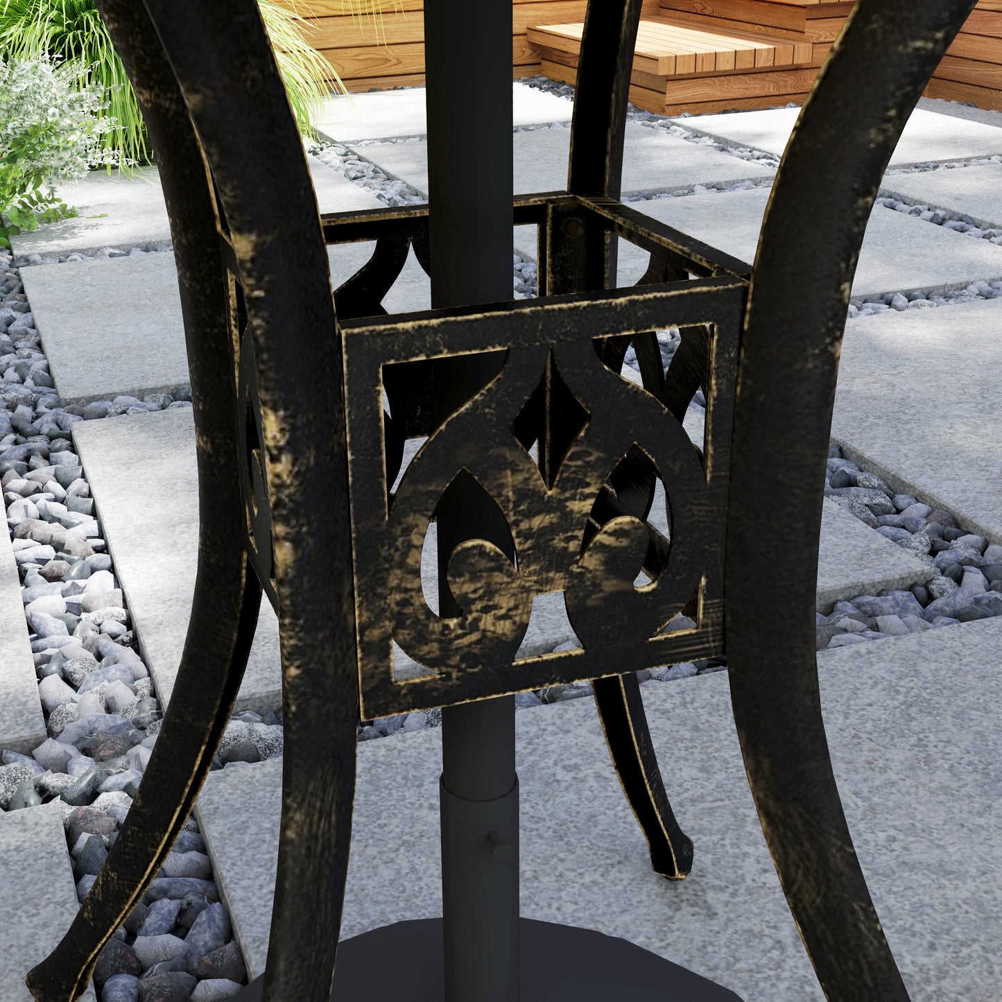 78 cm Round Garden Dining Table
