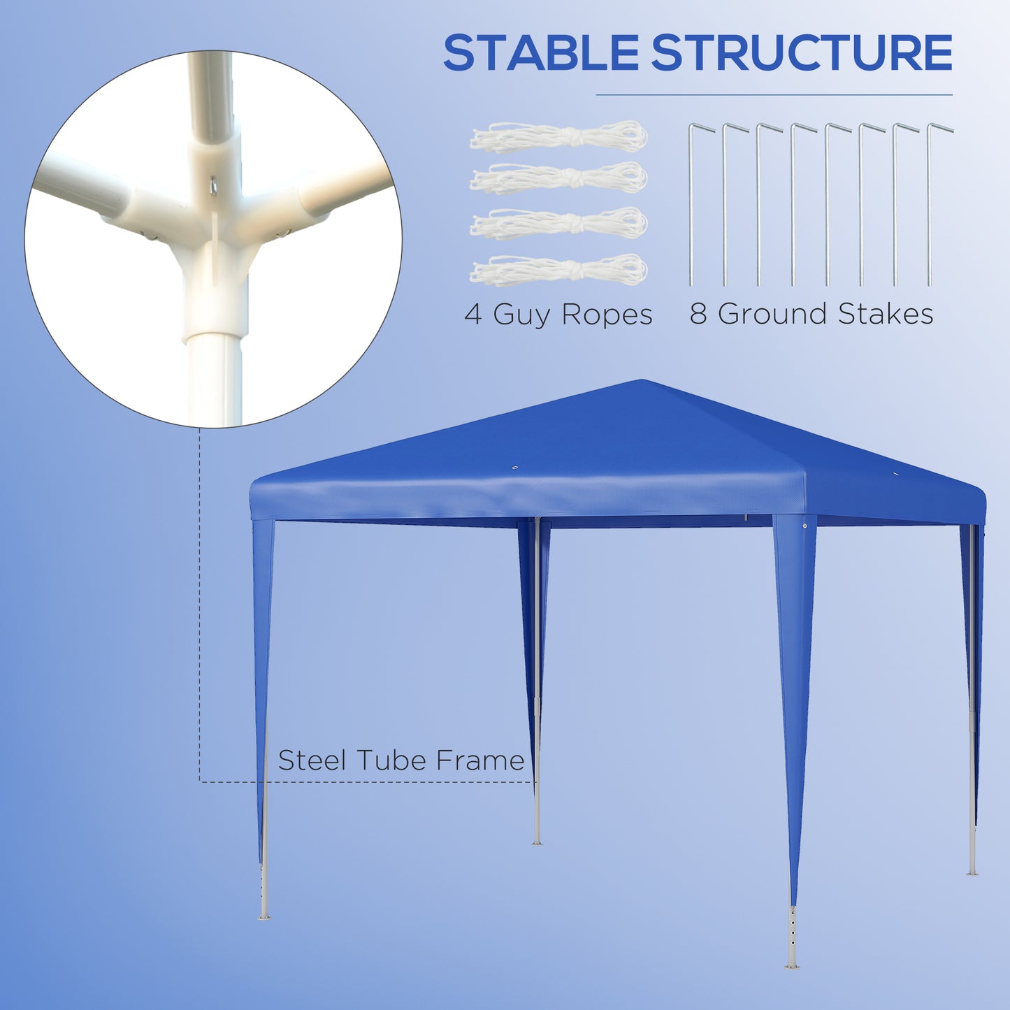 2.7m x 2.7m Garden Gazebo Marquee Party Tent Wedding Canopy (1)