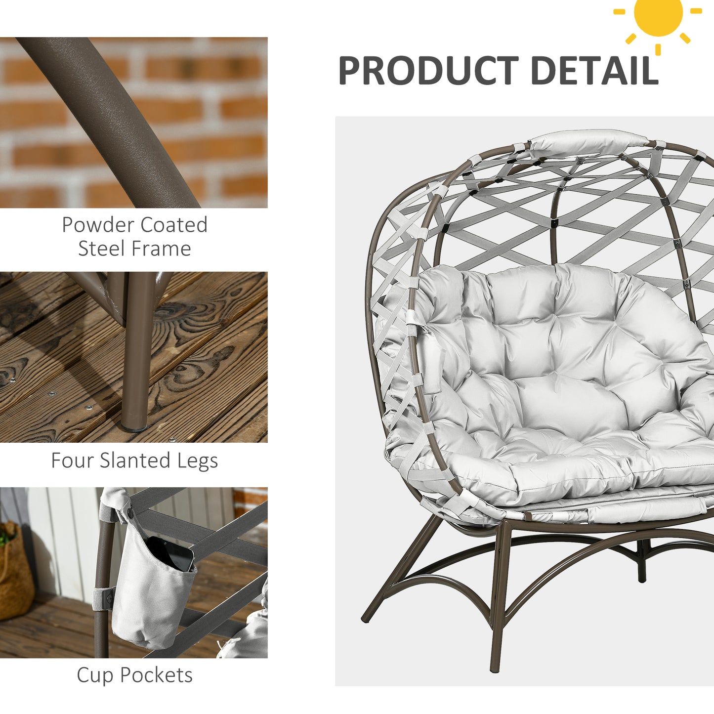 2 Seater Egg Chair Outdoor