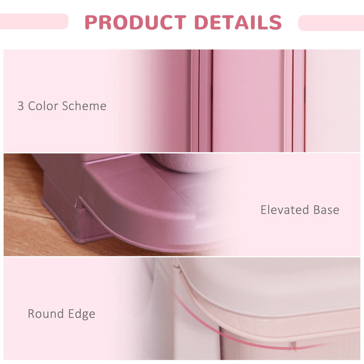 3 Drawers Plastic Storage Units, 3 Tier Kids Storage Units
