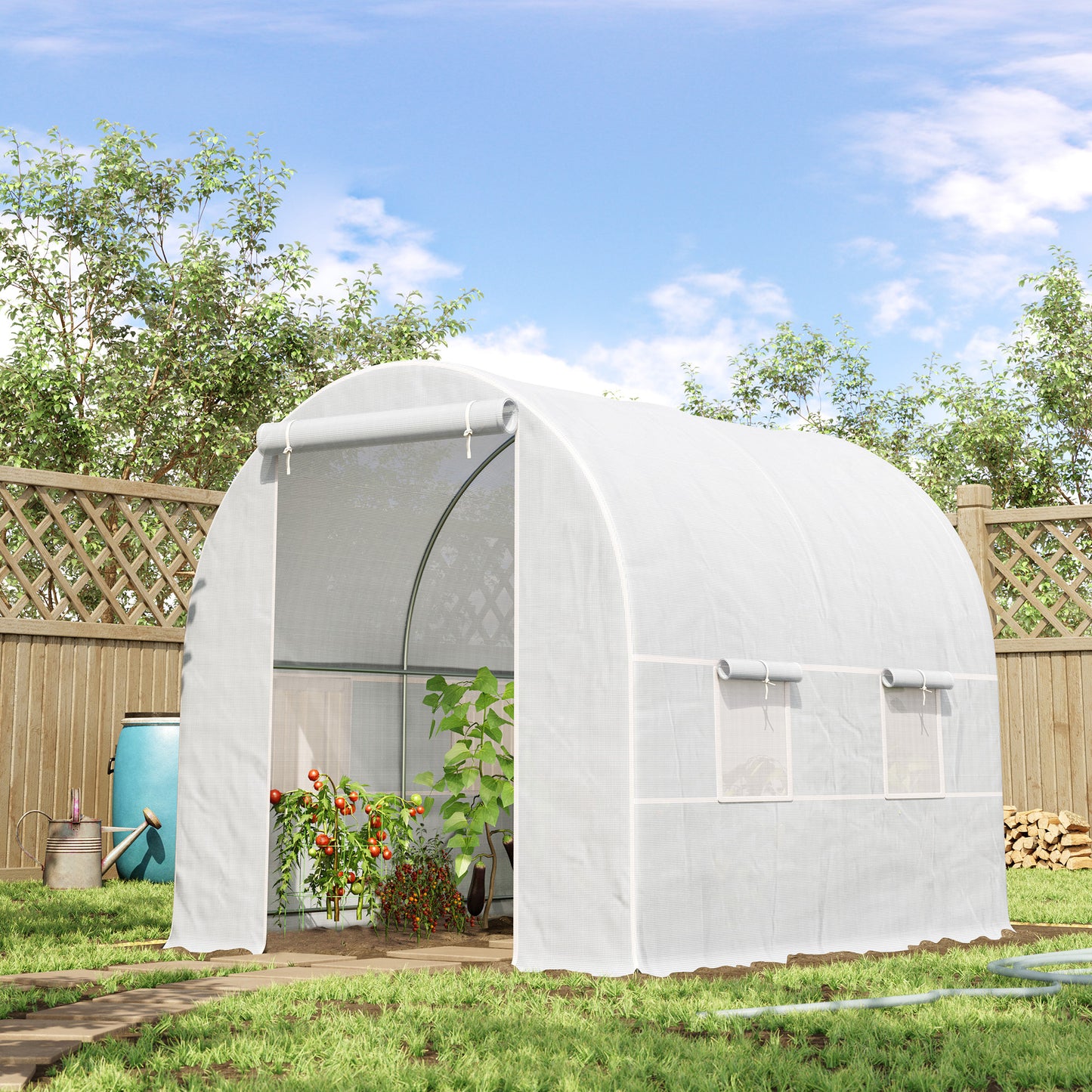 2.5 x 2 x 2 m Polytunnel Greenhouse