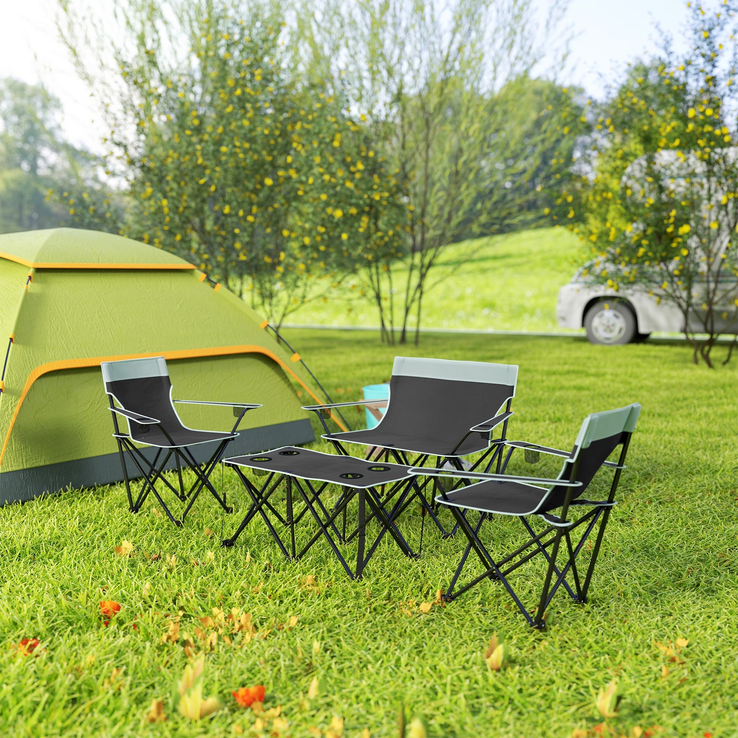 Four-Piece Portable Picnic Table Set