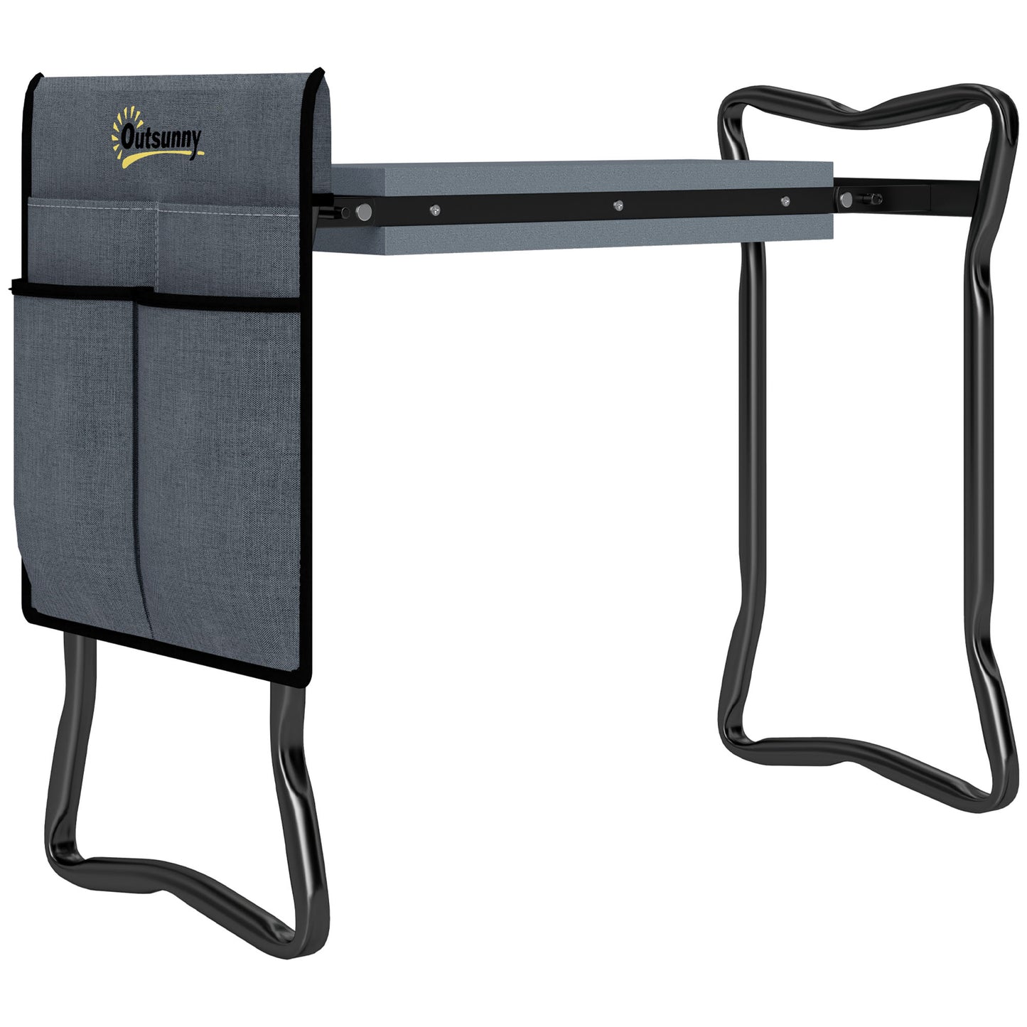 Steel Frame Padded Garden Kneeler, with Tool Bag