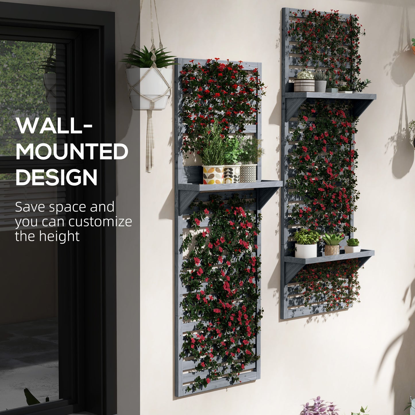 Wall Mounted Plant Stands Set of 2