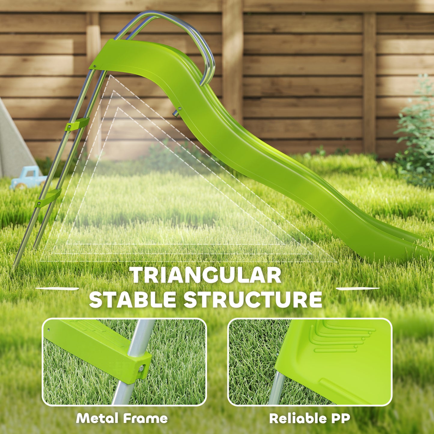 Freestanding Kids Slide with Climbing Ladder