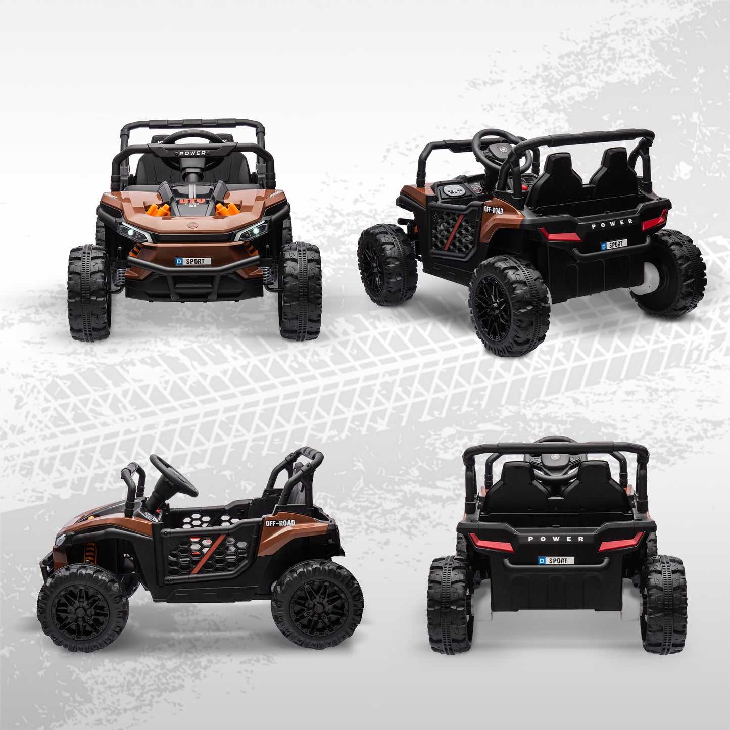 12V Battery Powered Ride on Truck w/ Remote, Four Suspension Wheels