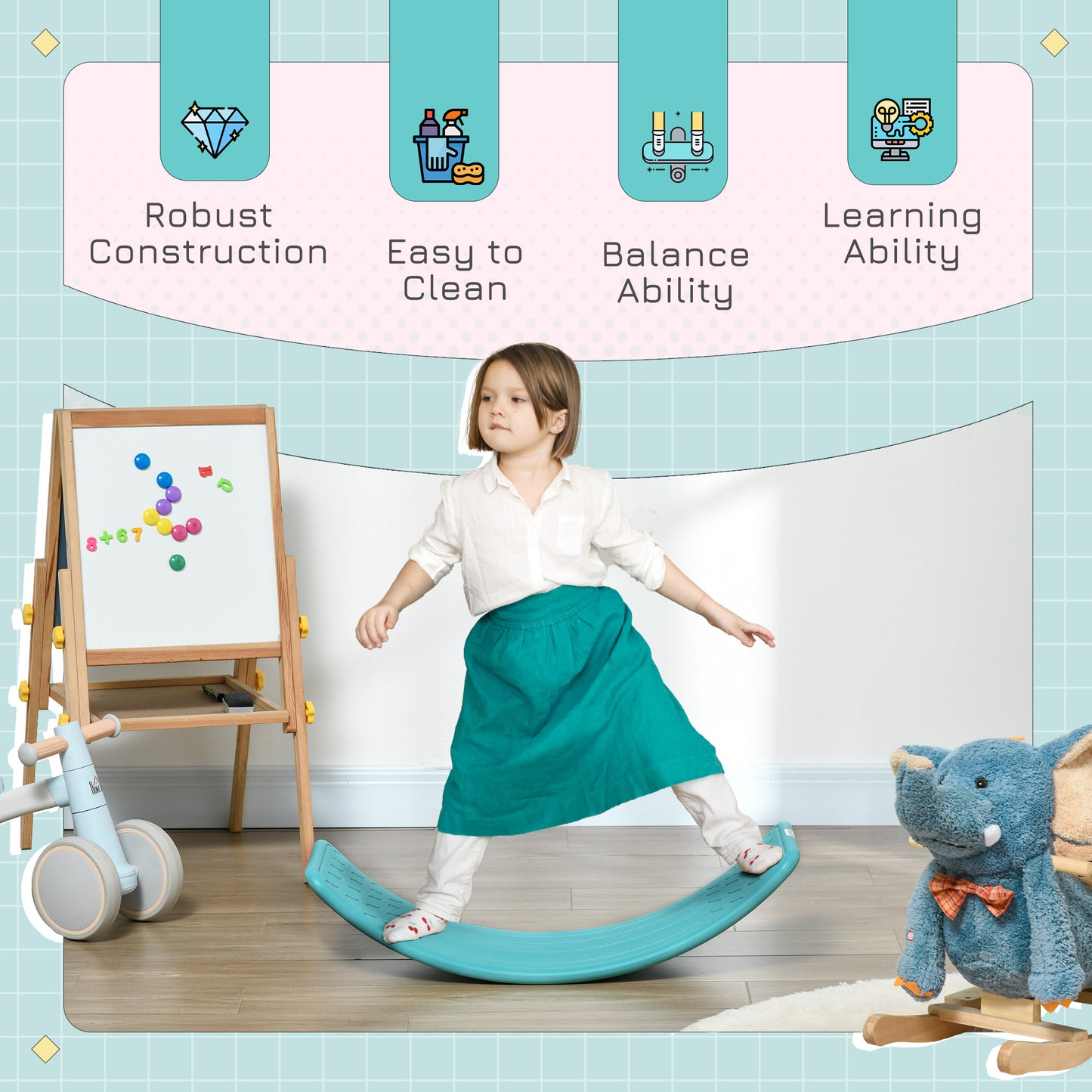 Balance Board, Kids Wobble board, for Ages 3-6 Years