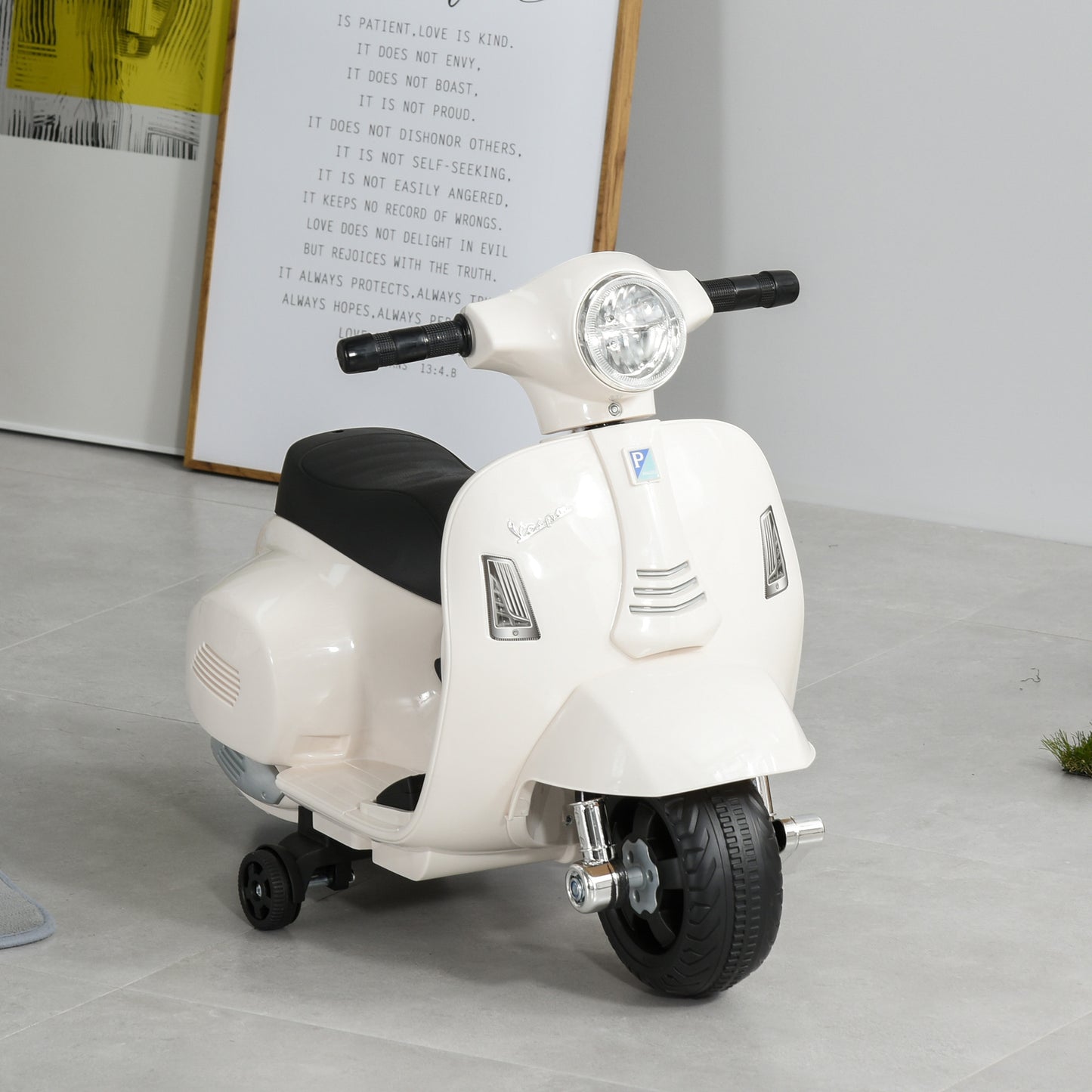 Vespa Licensed 6V Kids Electric Motorbike Ride On Motorcycle