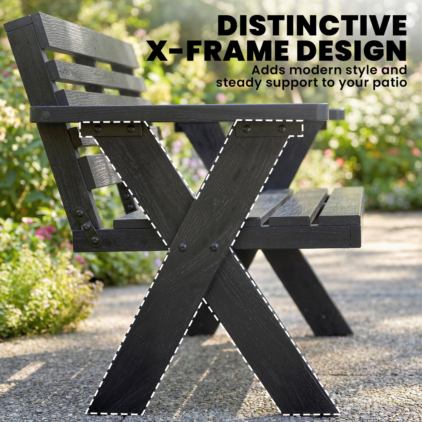 2 Seater Wooden Garden Bench (1)
