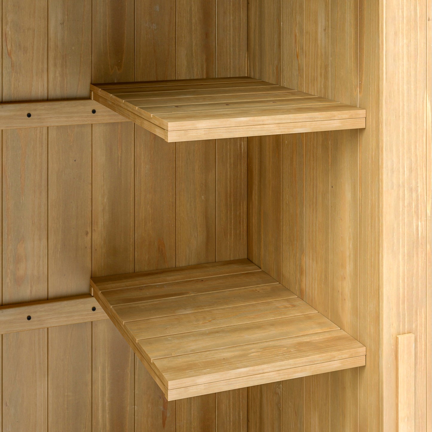 Wooden Garden Storage Shed with 3 Shelves