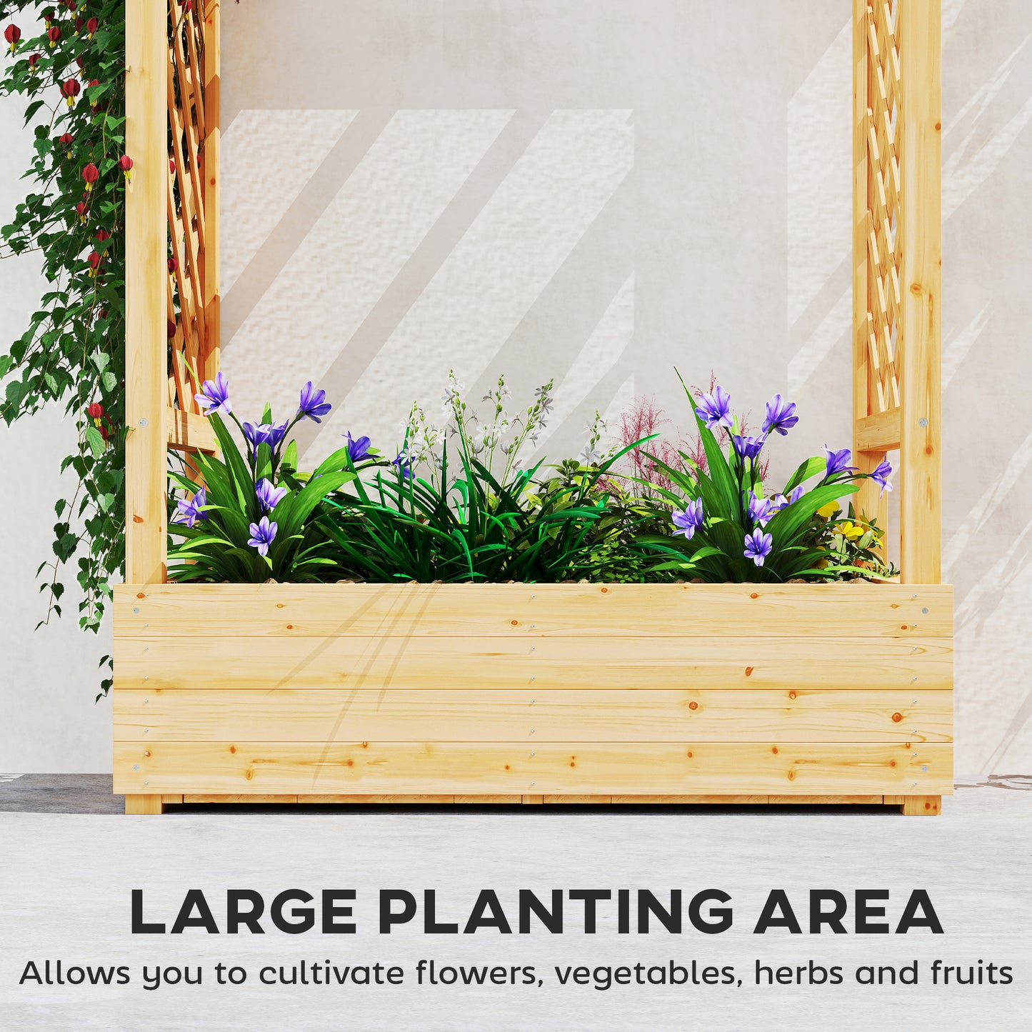 Garden Planter with Trellis (1)