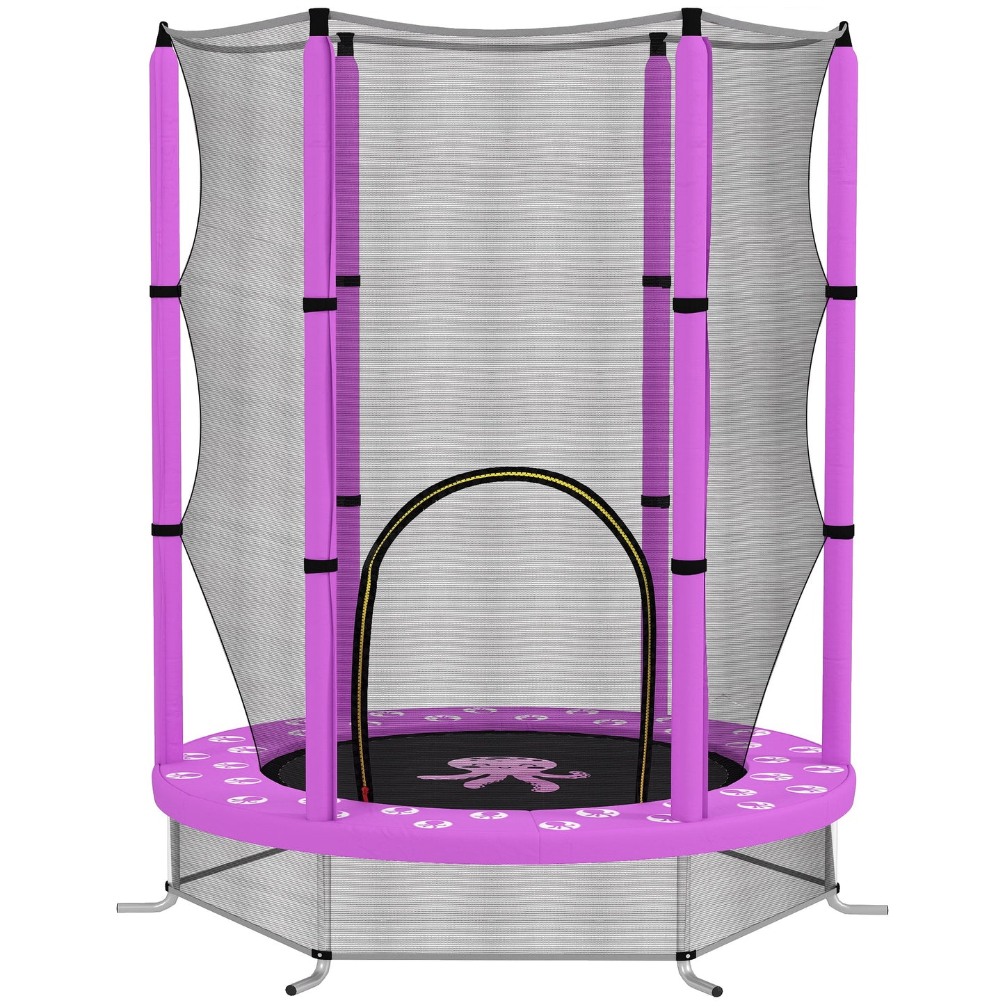 4.6ft Toddler Trampoline w/ Safety Enclosure Net