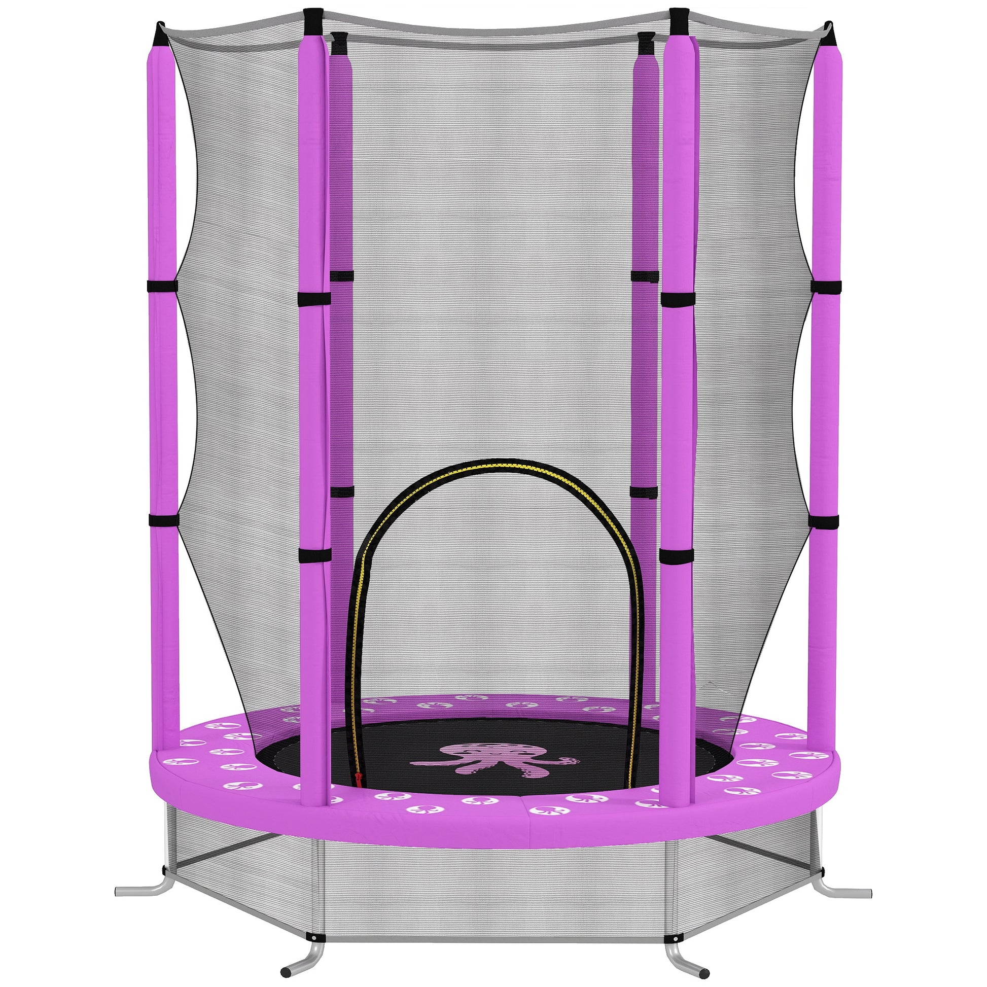 4.6ft Toddler Trampoline w/ Safety Enclosure Net