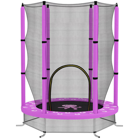 4.6ft Toddler Trampoline w/ Safety Enclosure Net