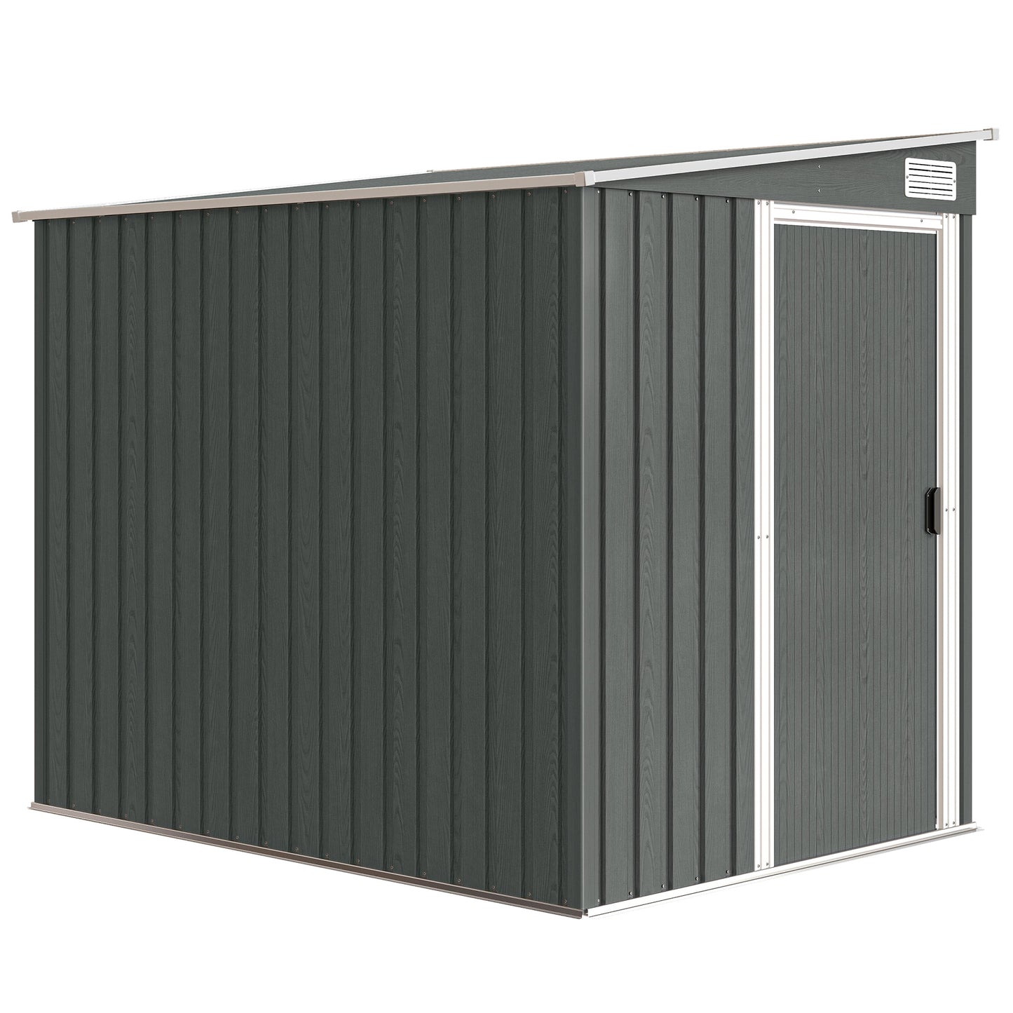 7 x 5ft Galvanised Metal Shed, with Sliding Door (1)