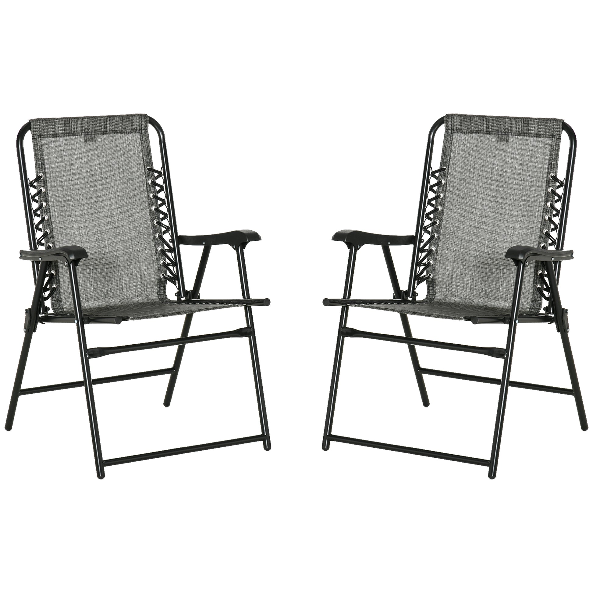 2 Pieces Foldable Chair Set